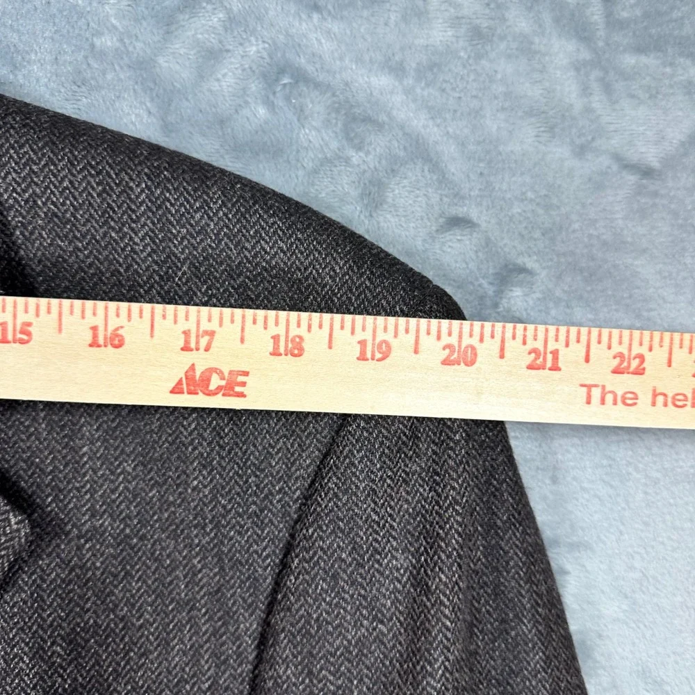 Brooks Brothers 346 Mens 43L Brown Herringbone Wool 3 Button Blazer Sport Coat